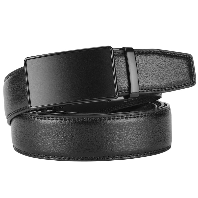 Lavemi Men's Real Leather Ratchet Dress Casual Belt, Cut to Exact Fit,Elegant Gift Box(55-0027 52") - Image 2